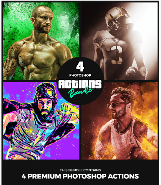 [Graphicriver] 4 Photoshop Actions Bundle (2021)_0.png